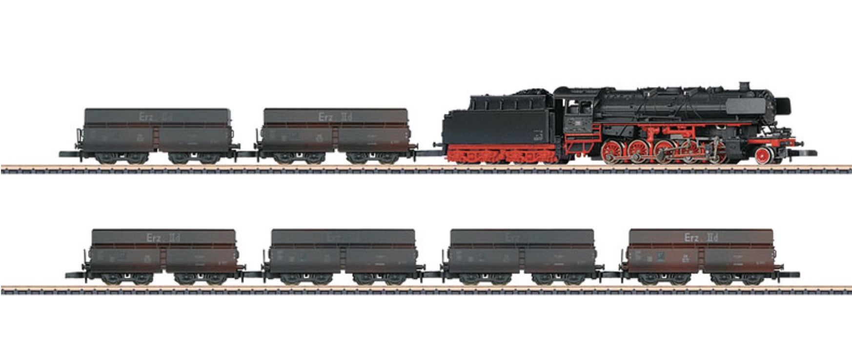Z Scale - Märklin - 81371 - Freight Train, Steam, Europe, Epoch III - Deutsche Bundesbahn - 7-Pack