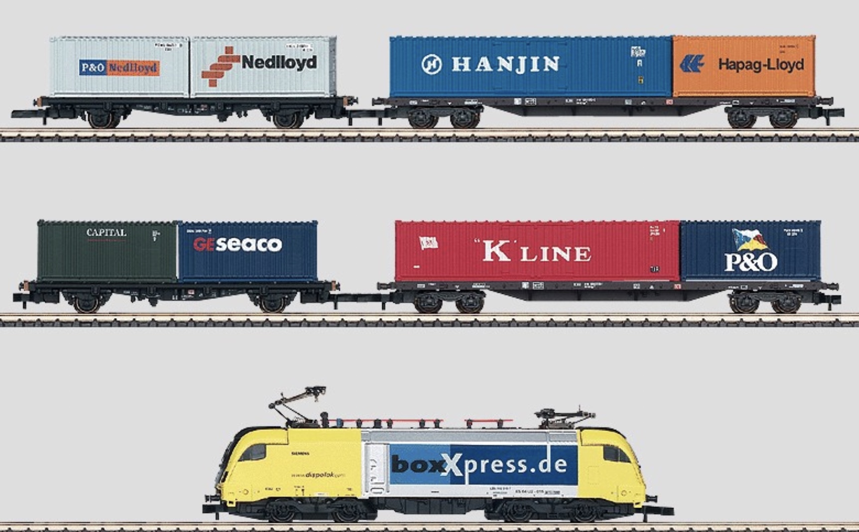 Z Scale - Märklin - 81432 - Freight Train, Electric, Europe, Epoch V - Deutsche Bahn - 5-Pack