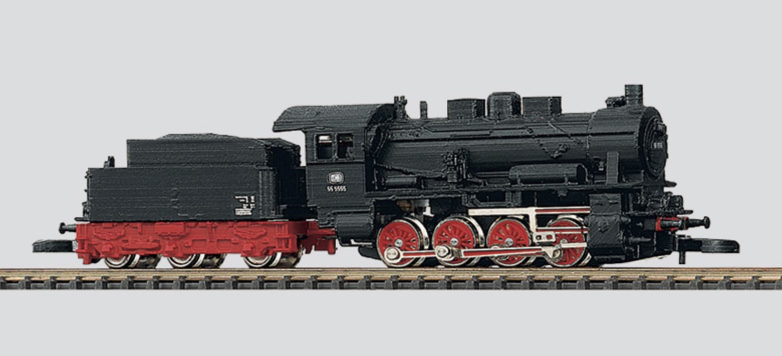 Z Scale - Märklin - 88980 - Locomotive, Steam, 0-8-0, Class 55, Epoch III - Deutsche Bundesbahn - 55 5555