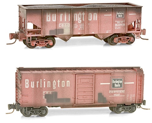Z Scale - Micro-Trains - 500 44 070 - Mixed Freight Consist, North America, Transition Era - Burlington Route - 2-Pack