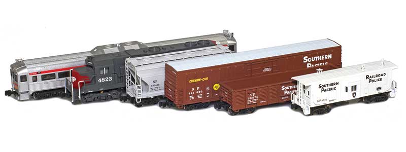 Z Scale - AZL - AZLSPR062-1 - Locomotive, EMD GP38-2 & Budd RDC - Southern Pacific - 6-Piece Starter Set