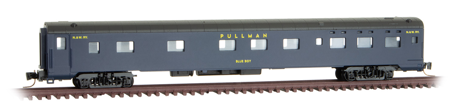 Z Scale - Micro-Trains - 550 00 240 - Passenger Car, Lightweight, Pullman, Sleeper 10-6 - Norfolk & Western - Blue Boy