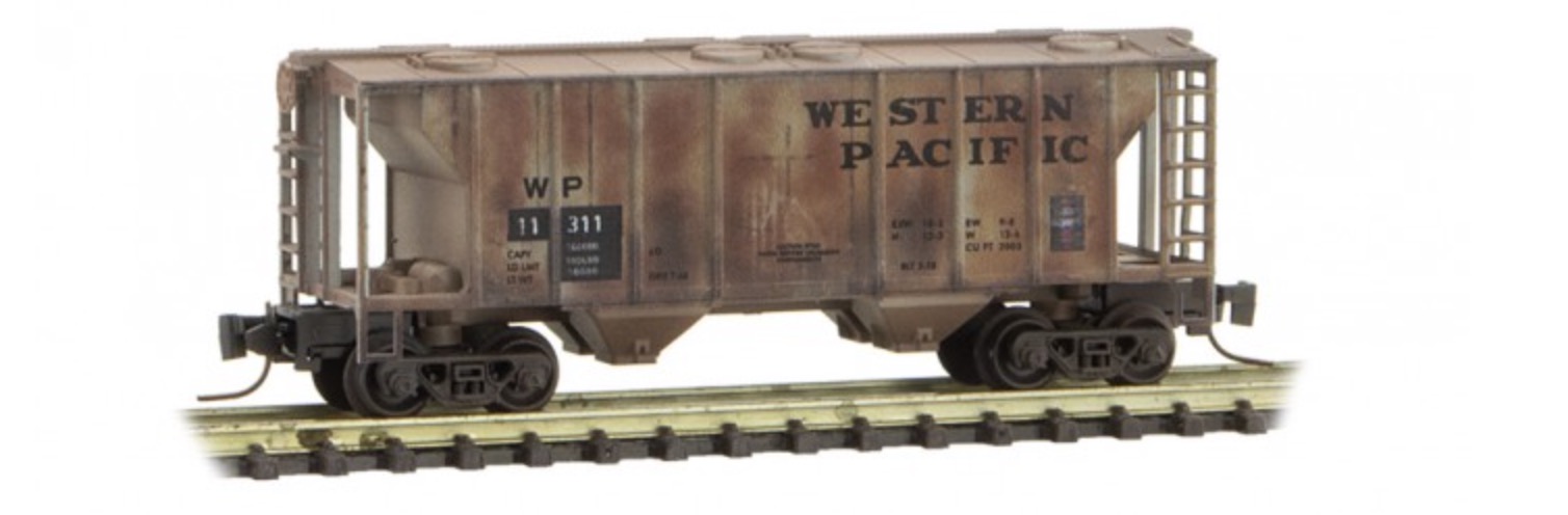 Z Scale - Micro-Trains - 531 53 253 - Covered Hopper, 2-Bay, PS2 - Western Pacific - 11311