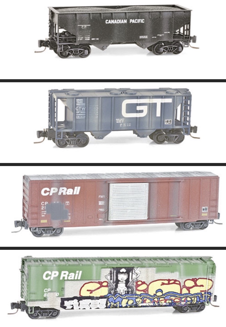 Z Scale - Micro-Trains - 994 05 040 - Mixed Freight Consist, North America, Transition Era - Canadian Pacific - 4-Pack