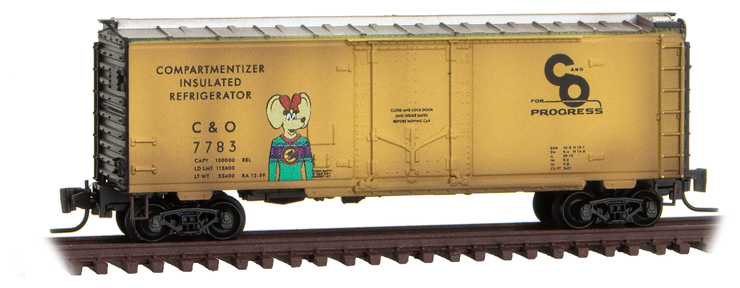 Z Scale - Micro-Trains - 995 02 070 - Boxcar, 40 Foot, PS-1 - Chesapeake & Ohio - 7783