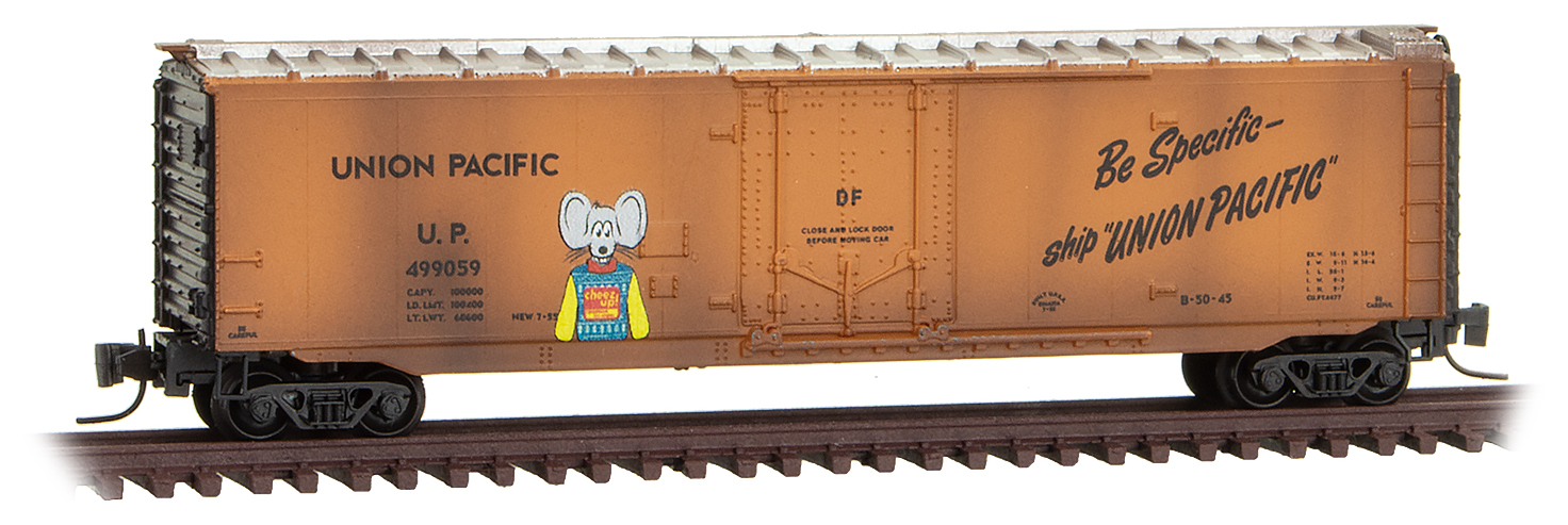 Z Scale - Micro-Trains - 995 02 072 - Boxcar, 50 Foot, Steel, Plug Door - Union Pacific - 499059