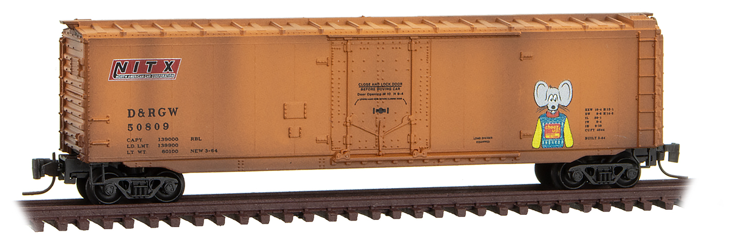 Z Scale - Micro-Trains - 995 02 073 - Boxcar, 50 Foot, Steel, Plug Door - Rio Grande - 50809