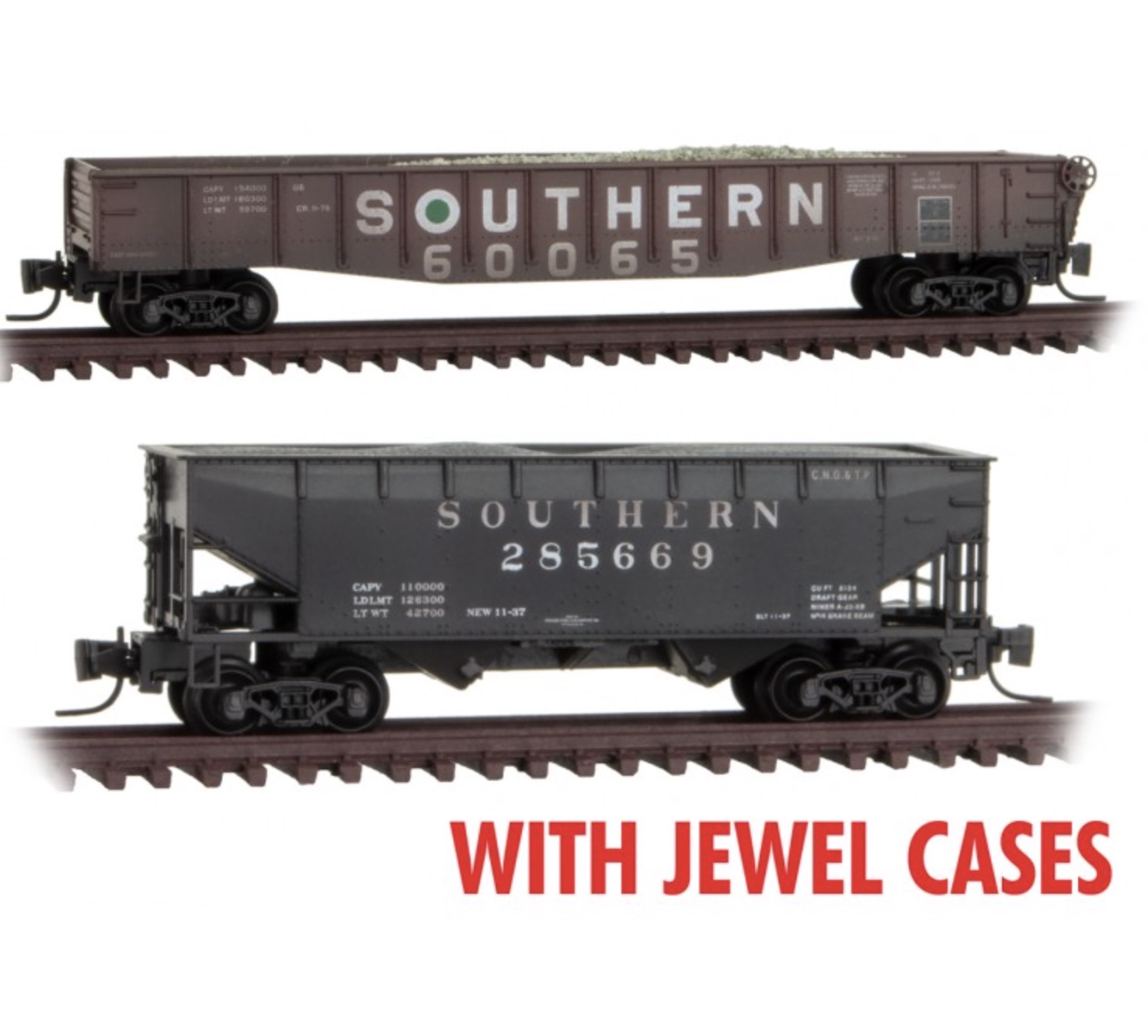 Z Scale - Micro-Trains - 994 05 286 - Mixed Freight Consist, North America, Transition Era - Southern - 2-Pack