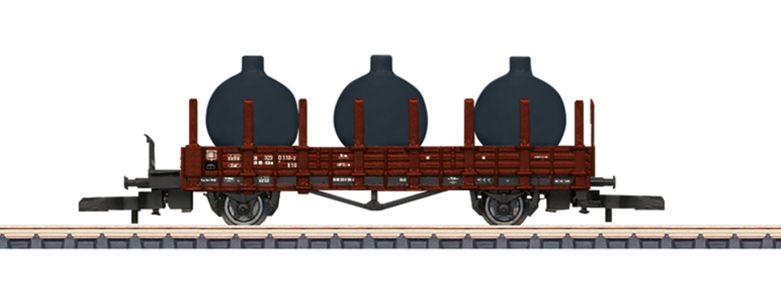 Z Scale - Märklin - 82103 - Rolling Stock, Flatcar, Kklm 431, Epoch IV - Deutsche Bundesbahn - 323 0 110