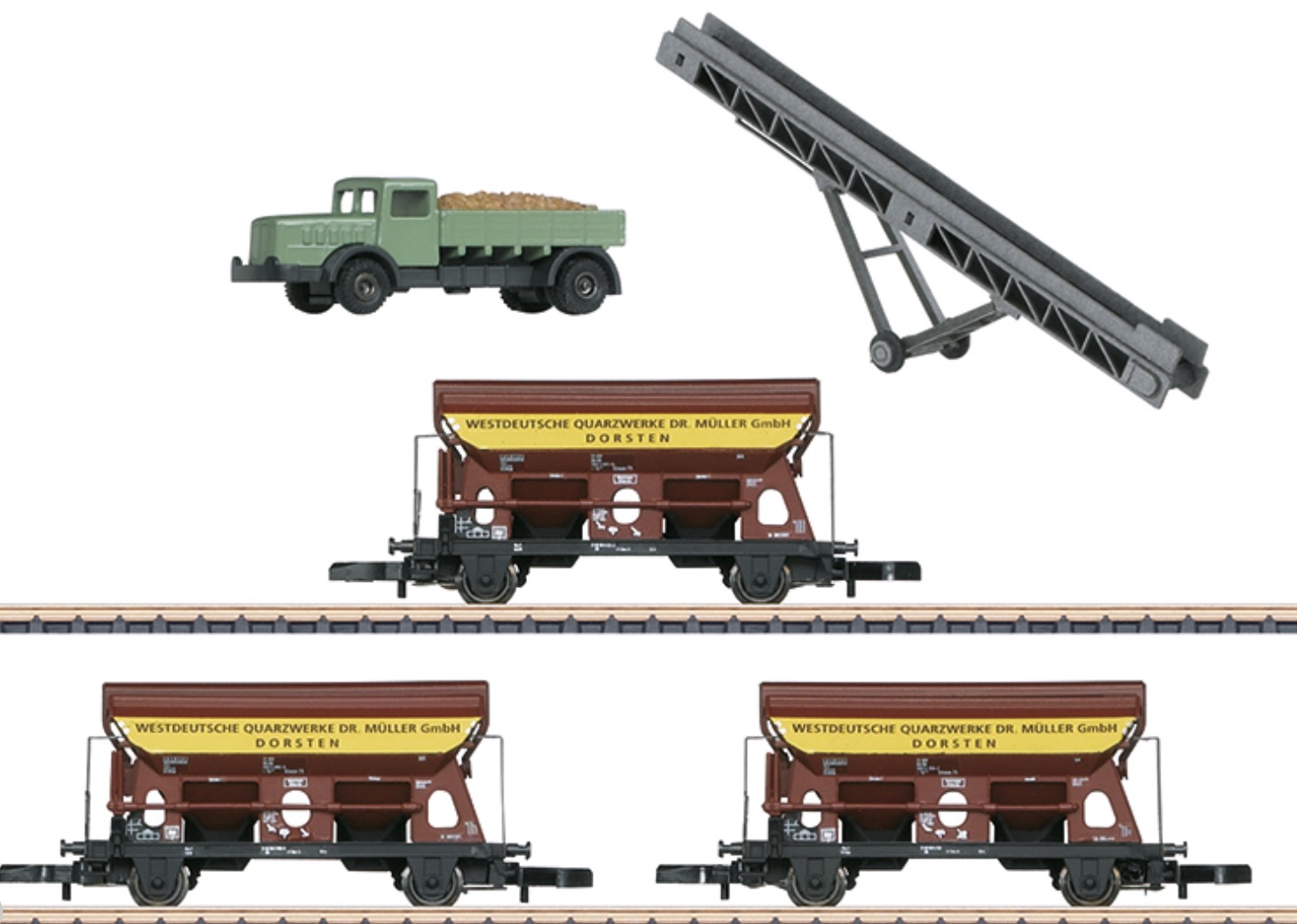 Z Scale - Märklin - 82440 - Rolling Stock, Open Hopper, Td 933, Epoch IV - Deutsche Bundesbahn - 3-Pack