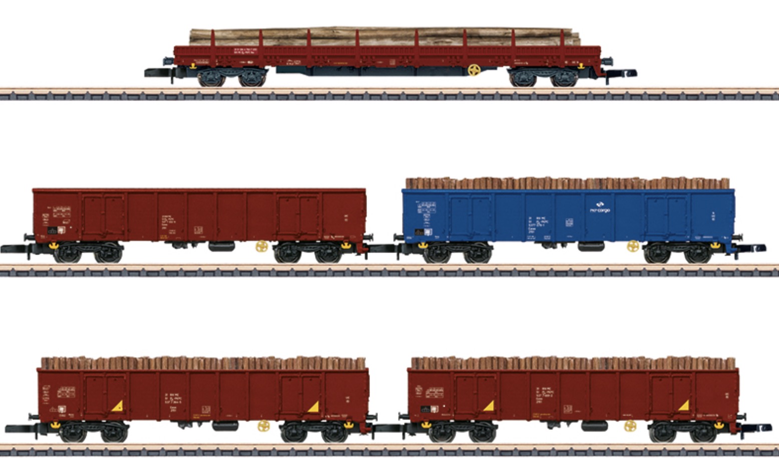 Z Scale - Märklin - 86683 - Rolling Stock, Freight, Mixed, Epoch VI - PKP Cargo - 5-Pack