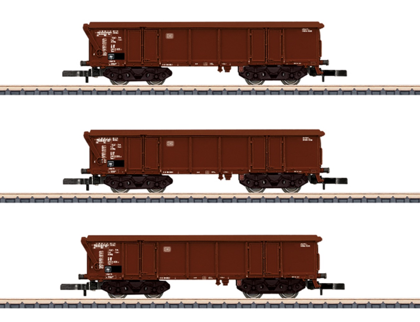 Z Scale - Märklin - 86682 - Rolling Stock, Gondola, Tams 886 , Epoch IV - Deutsche Bundesbahn - 3-Pack