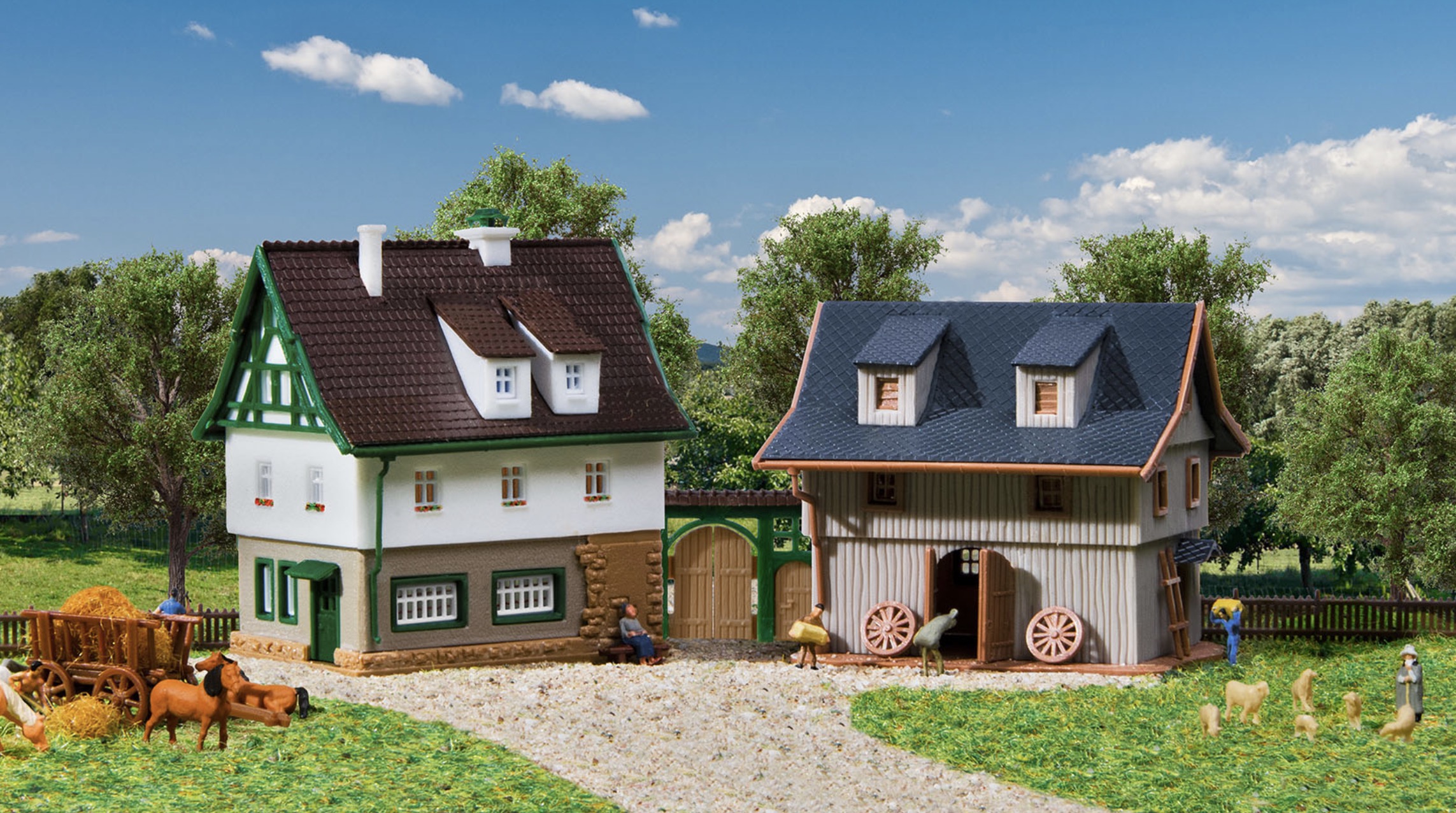 Z Scale - Vollmer - 49540 - Structures, Building, Agricultural, Farm House, Barn - Agricultural Structures