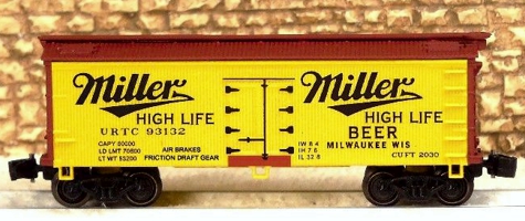 Z Scale - Full Throttle - FT-9406-1 - Reefer, Ice, Wood - Miller Brewing - 2-Pack