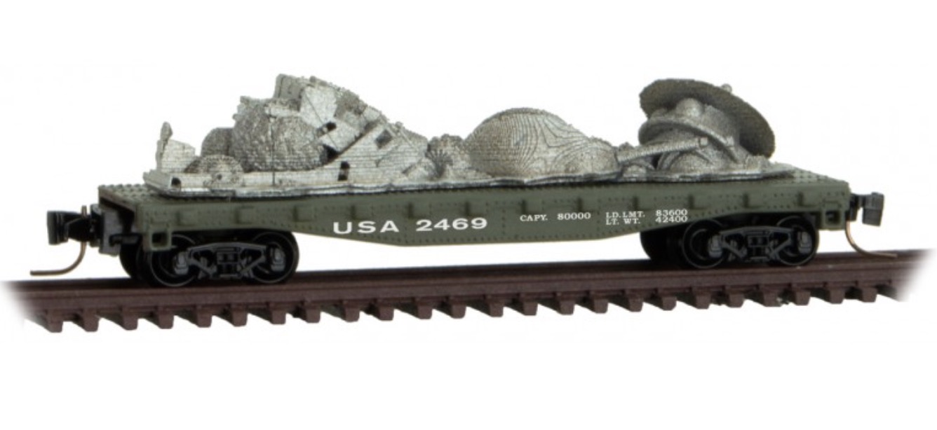 Z Scale - Micro-Trains - 525 00 183 - Flatcar, 40 Foot - United States Army - 2469