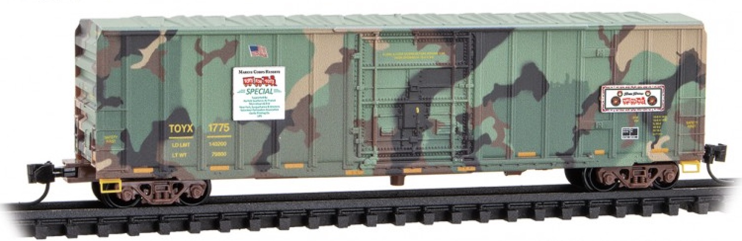 Z Scale - Micro-Trains - 511 52 310 - Boxcar, 50 Foot, Steel - Toys For Tots - 1775