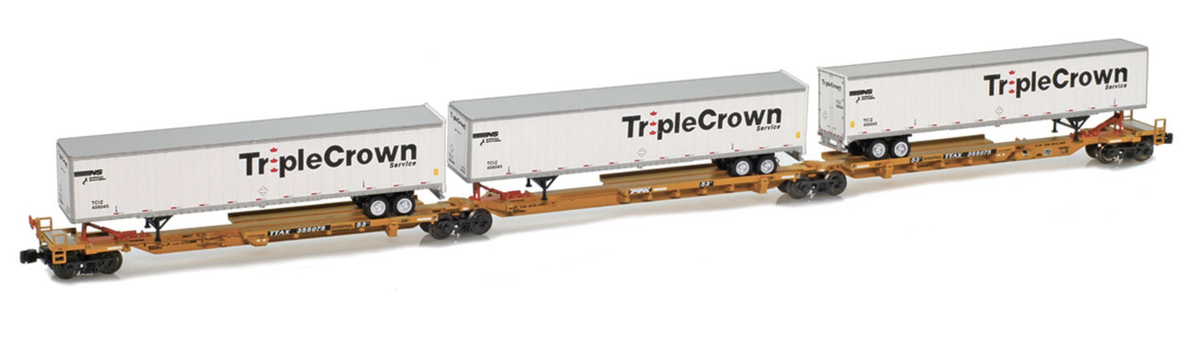 Z Scale - AZL - 905232-1 - Articulated Well, Trinity RAF 53-Foot Spine - TTX Company - 355075