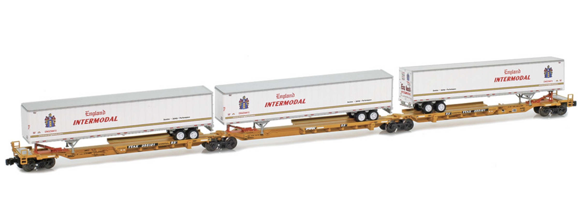 Z Scale - AZL - 905234-1 - Articulated Well, Trinity RAF 53-Foot Spine - TTX Company - 355121