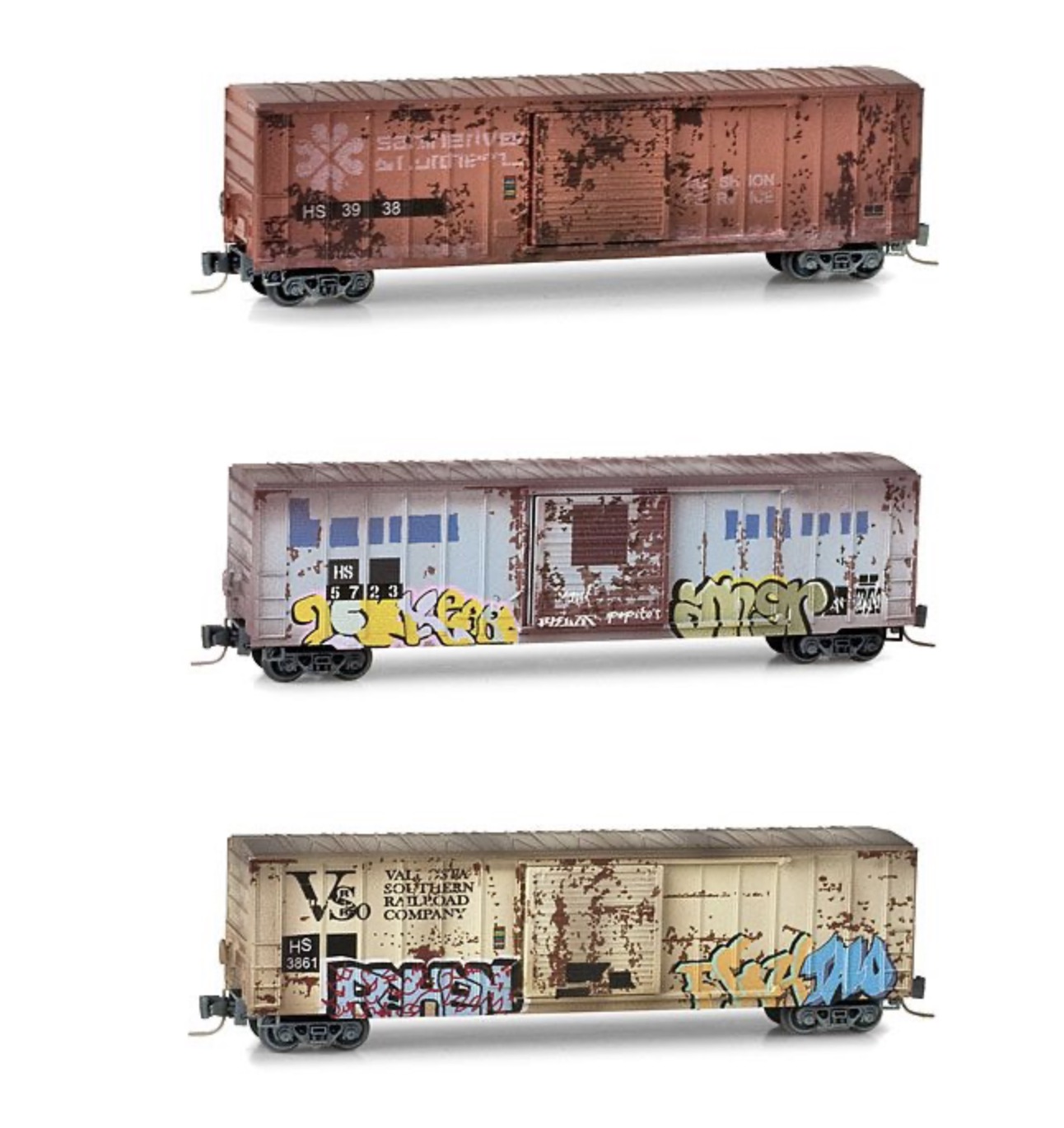 Z Scale - Micro-Trains - 994 05 060 - Boxcar, 50 Foot, Steel - Hartford & Slocumb - 3-Pack