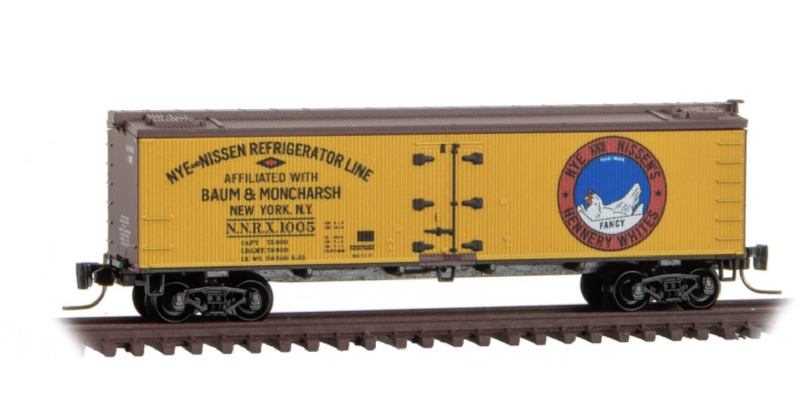Z Scale - Micro-Trains - 518 00 863 - Reefer, Ice, Wood - Nevada Northern - 1005