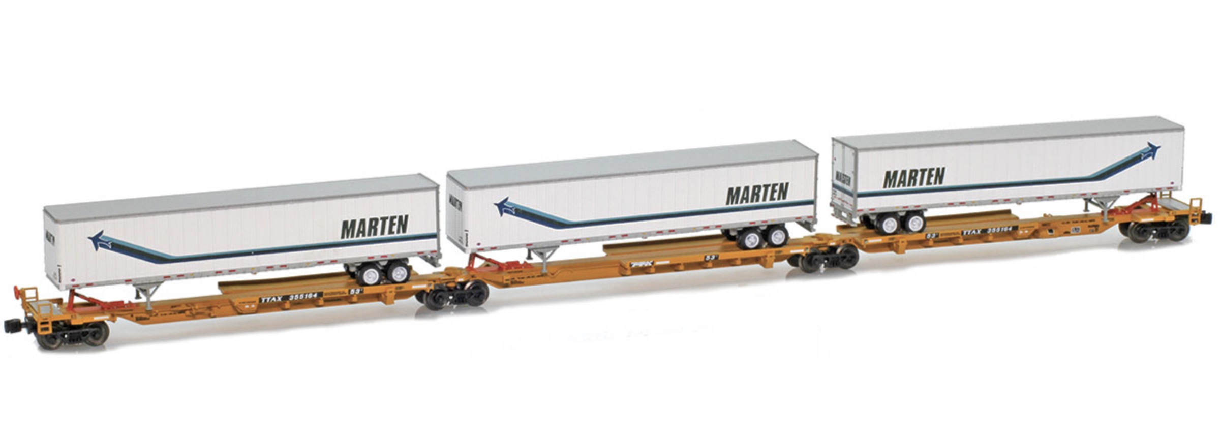 Z Scale - AZL - 905236-1 - Articulated Well, Trinity RAF 53-Foot Spine - TTX Company - 355164