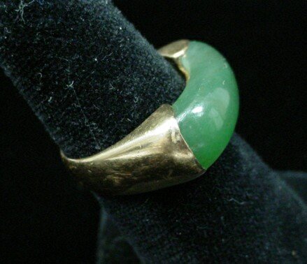 Mexican Silver - Spratling - Green Band Ring
